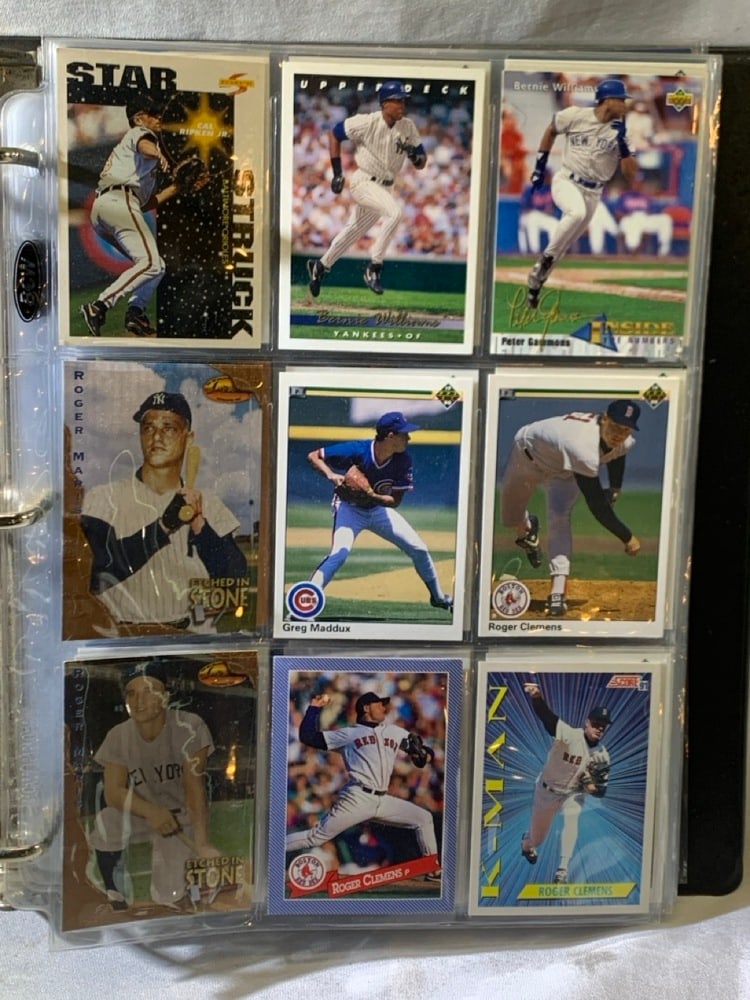 Album of Sports Cards: Album of Baseball Cards 1980’s & ‘90’s including Baseball, Football, Basketball & So Much More