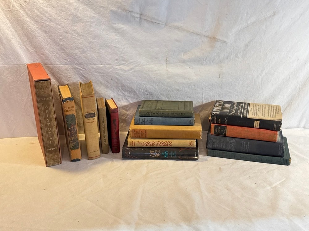 Vtg. Books: Vtg. Books including Mary Poppins, Caesars Gallic War, Edgar Allen Poe, The Sad Sack, The Works of Dumas, and More