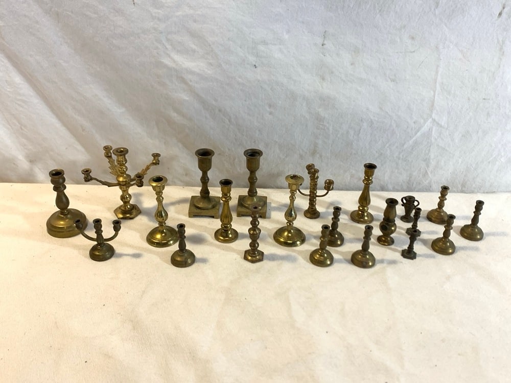 Vtg. Brass Miniature Candle Holders (1 of 6)