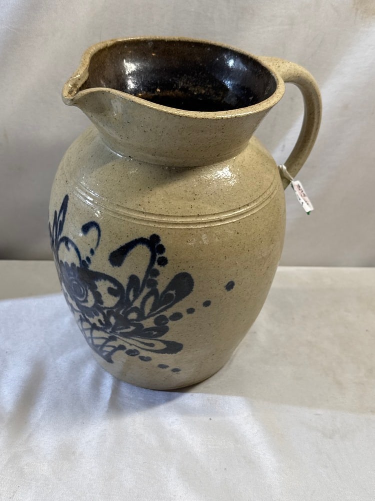 Antique Stoneware Salt Glazed Pitcher (1 of 6)