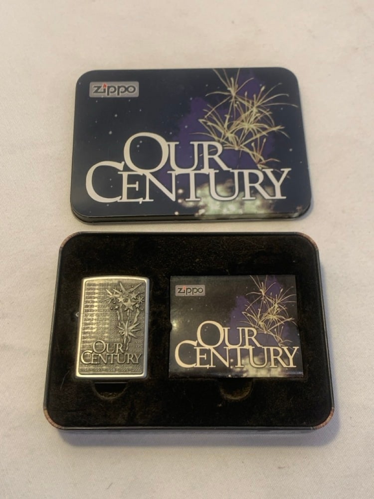 1999/2000 Zippo “our Century?? Limited Edition Collectible Lighter Set: 1999/2000 Zippo “our Century” Limited Edition Collectible Lighter Set