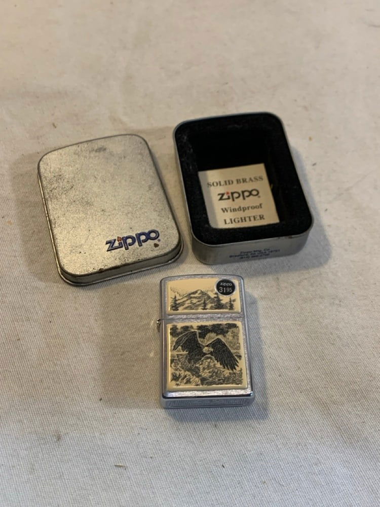 2 Solid Brass Zippo Lighters - 4