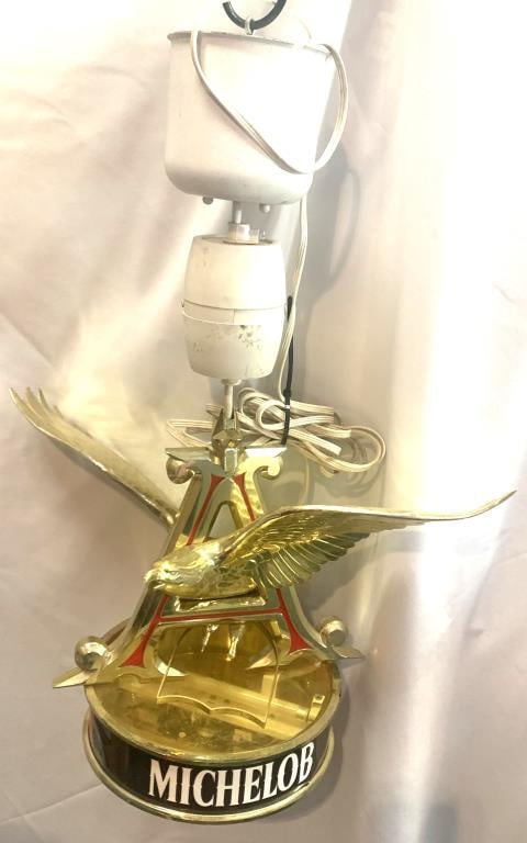 Vintage Michelob Beer Large Gold Eagle Rotating Motion Advertising Light (1 of 9)