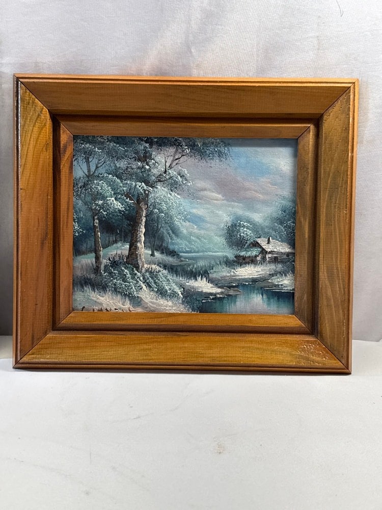 Vtg. Oil on Board Landscape Painting Signed: Vtg. Oil on Board Landscape Painting Signed C. Inness ( Clara Davis Inness) ~ Provincetown Mass July 1,1986 ~ Framed 14” x 12”