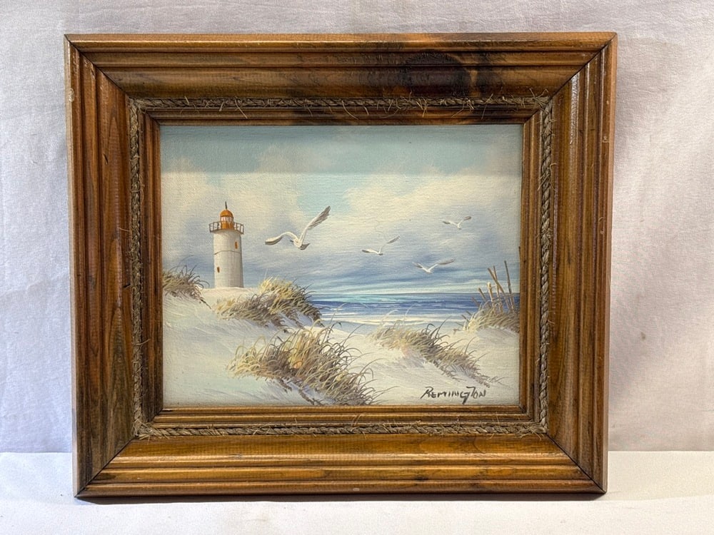 Vtg. Oil on Board Landscape Painting Signed (1 of 6)