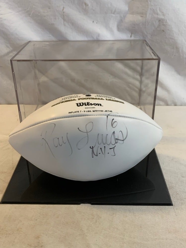 NFL Football Signed by NY Jet Ray Lucas Signed without COA: NFL Football Signed by NY Jet Ray Lucas Signed without COA