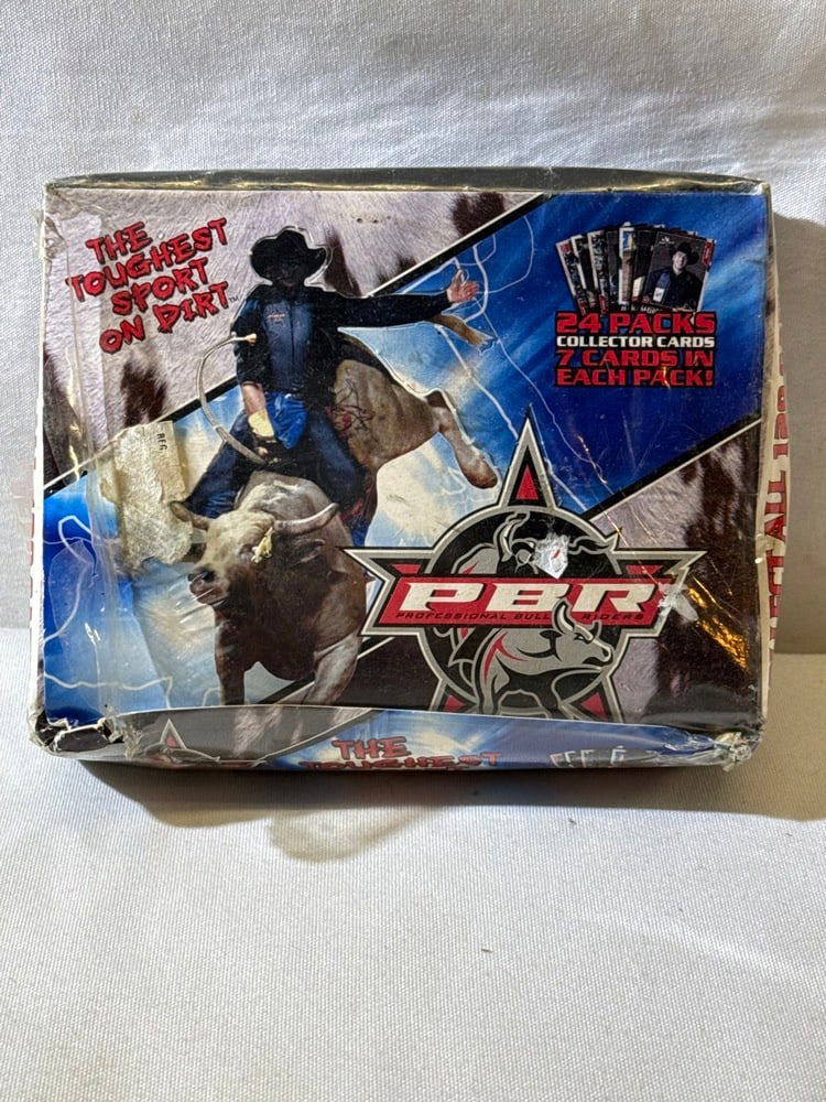 PBR-Professional Bull Riders Trading Cards: Professional Bull Riders Trading Cards/Full Unopened Case Of Sealed 24 Packs of 7 Each/Some Damage To Outer Packaging