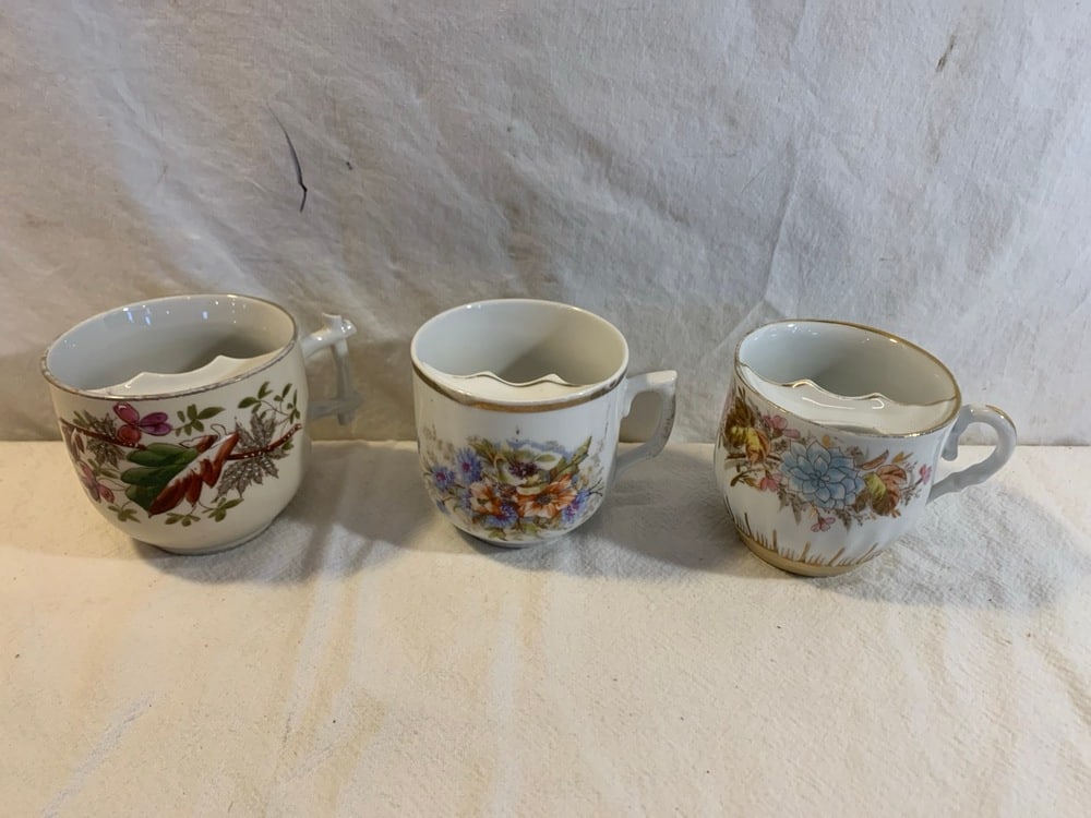 Vtg Mustache Cups: Vtg Victorian Era Mustache Cups