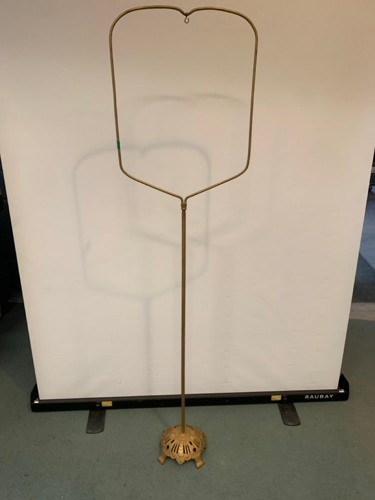 Vintage Cast Iron Bird Cage Stand: Vintage Cast Iron Bird Cage Stand- 67” T x 18” W