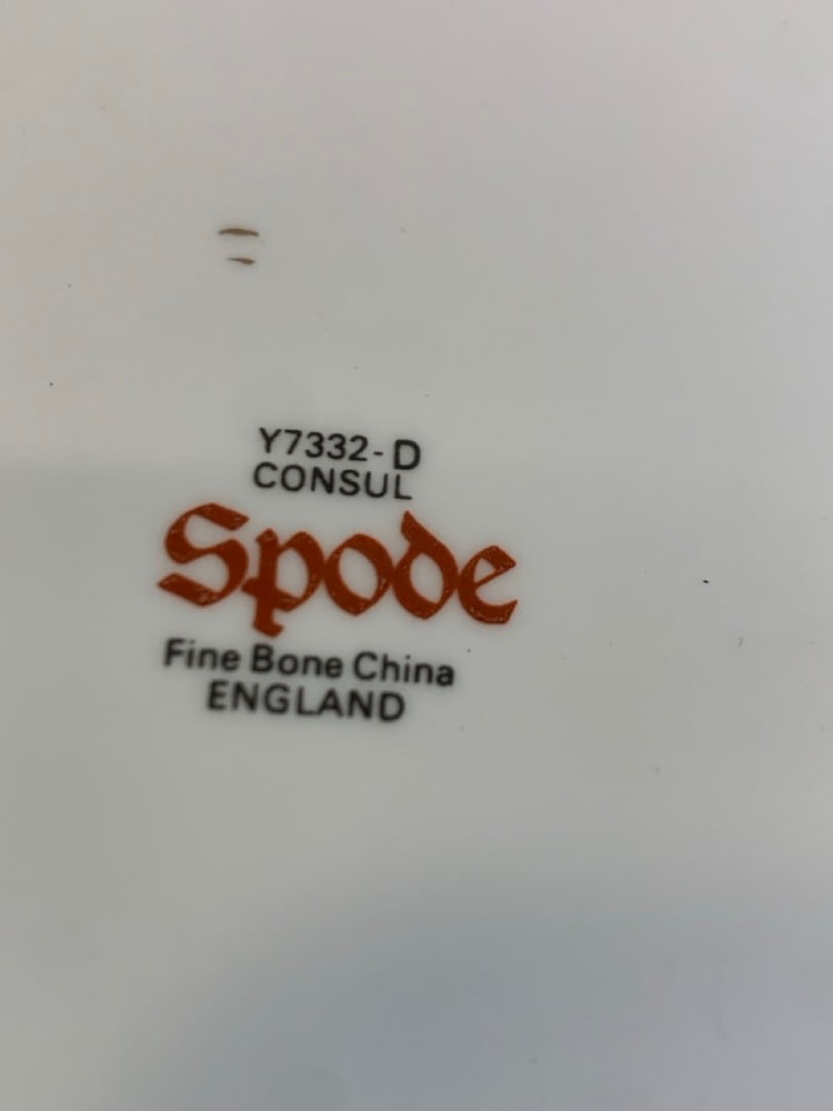 Spode Colbalt Consul Dinnerware - 6