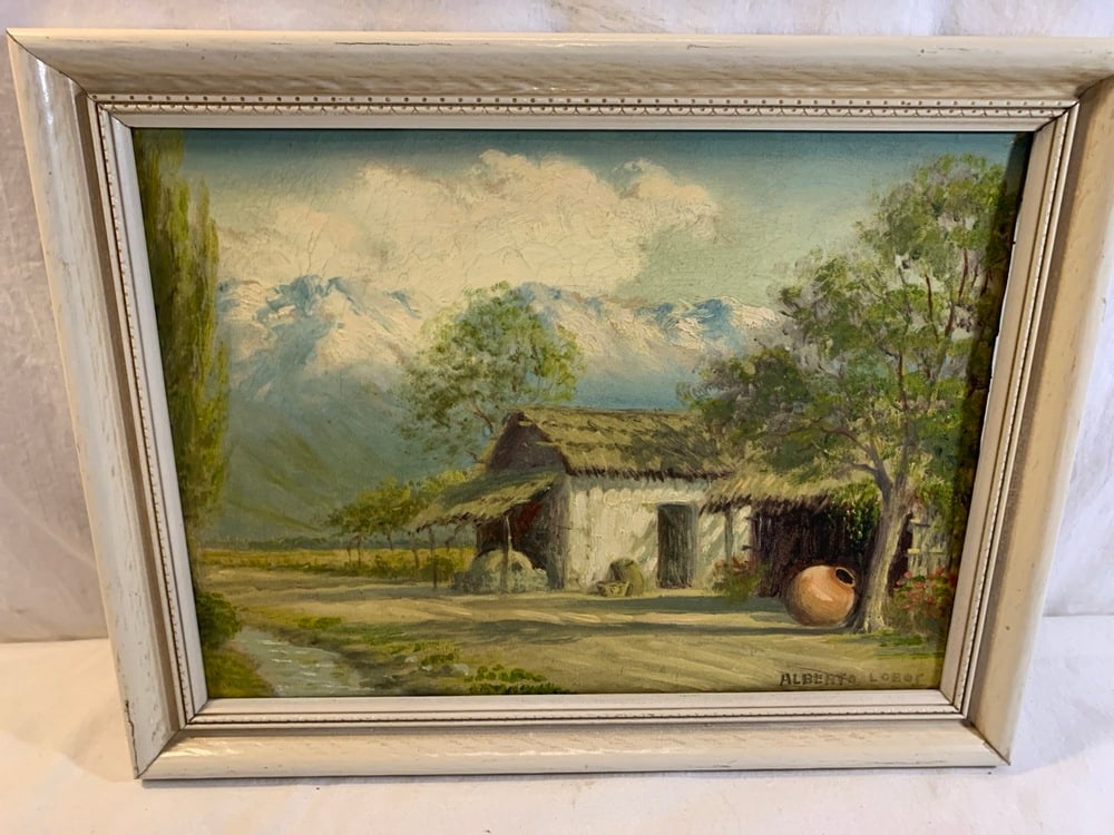 Vtg Oil Painting by Alberto Lobos: Vtg Oil Painting by Alberto Lobos Chilean Artist- 18.5” x 14”