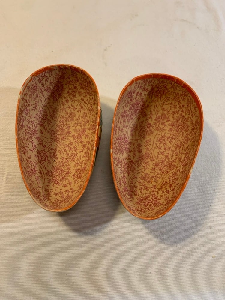 Vtg Paper Mache' Easter Egg Halves - 12