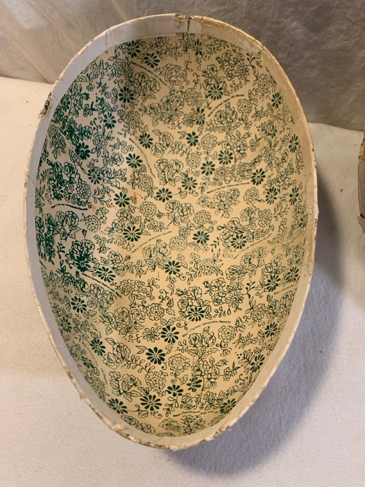 Vtg Paper Mache' Easter Egg Halves - 3