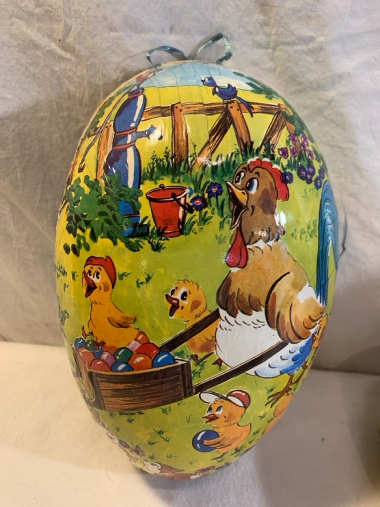 Vtg Paper Mache' Easter Egg Halves - 5