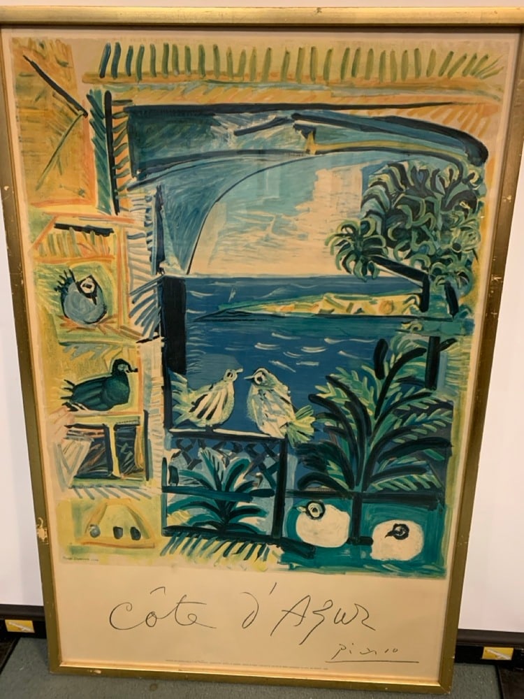 Pablo Picasso Litho: Pablo Picasso Litho by Henri Deschamps 61/123- 41” x 27”
