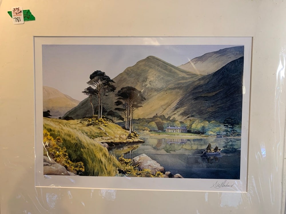 Limited Edition Watercolor Print: Limited Edition Watercolor Print Signed by Neil Holland & # 83/250- 21” x26”