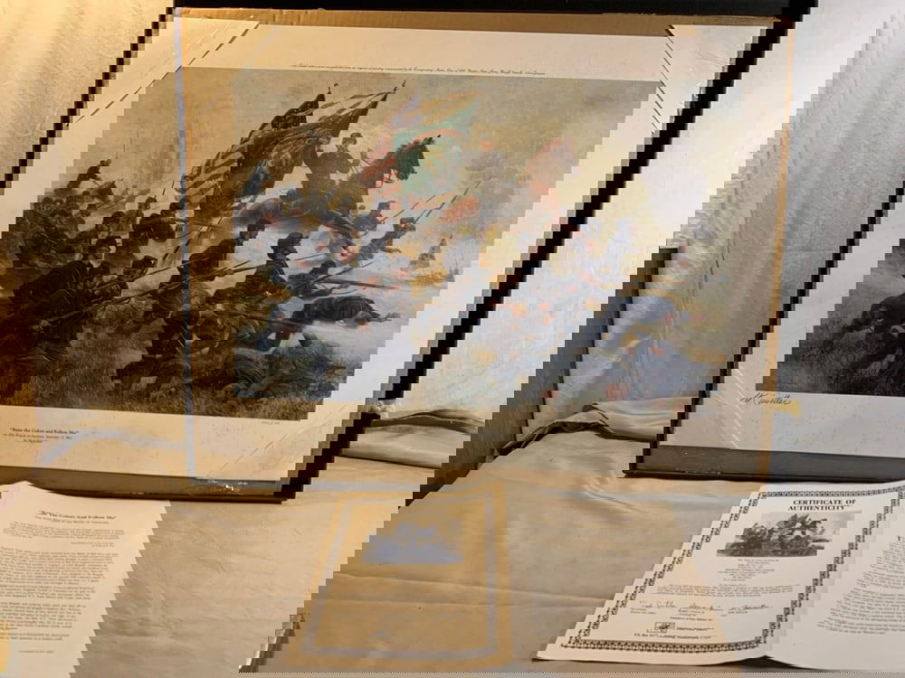 Raise The Colors And Follow Me Offset Litho: Raise The Colors And Follow Me Offset Litho with COA 1462/1700 by Artist Mort Kunstler