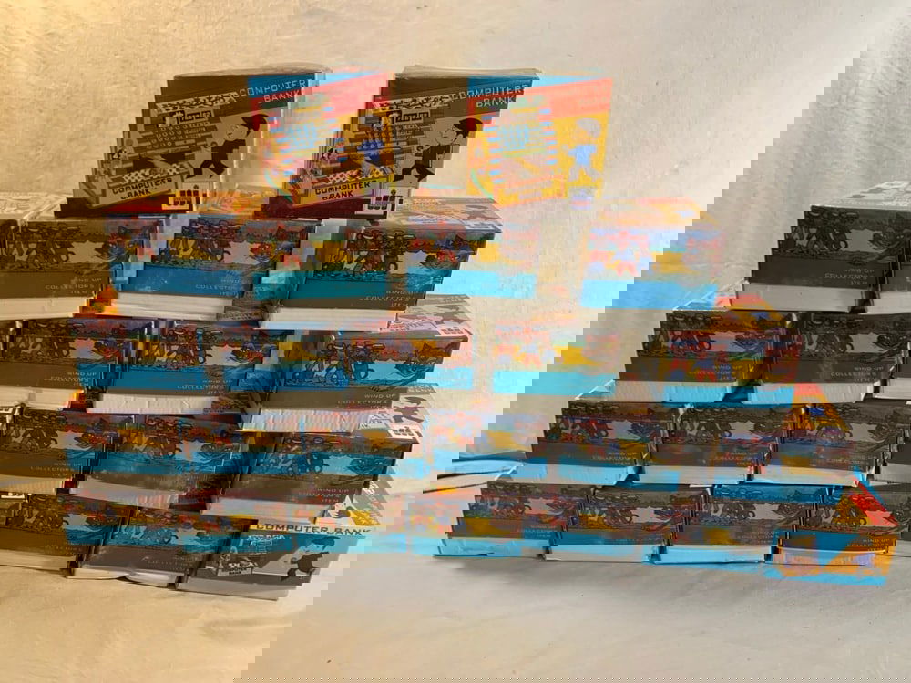 24) Computer Tin Wind up Banks: 24) Computer Tin Wind up Banks by Welby- New Old Stock