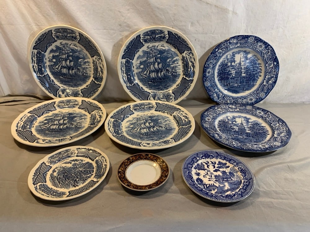 Transferware & Liberty Blue plates (1 of 14)