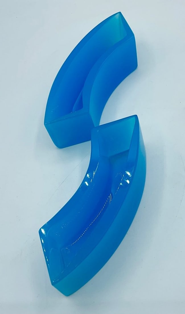 Very Rare Blue Opaline Murano Glass Table Decoration, Price For 2 (1 of 2)