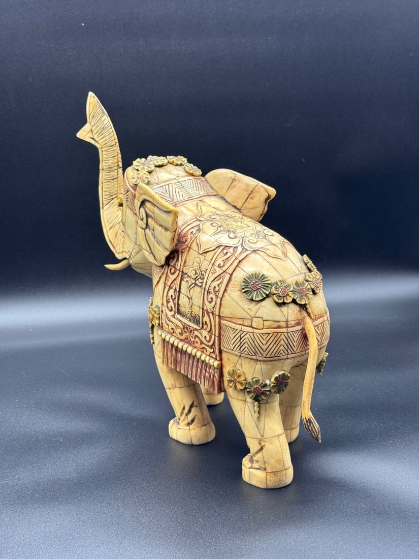 Elephant Bone Carved Figure - 3