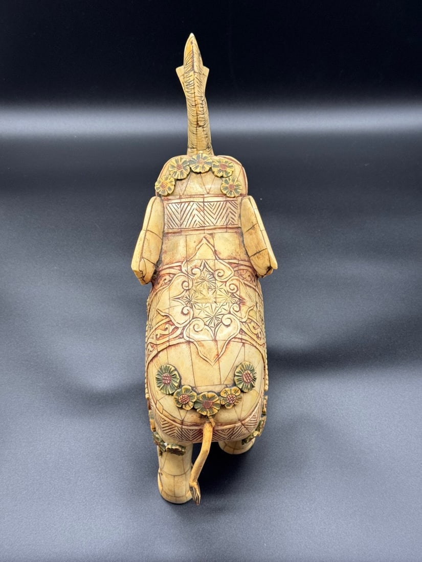 Elephant Bone Carved Figure - 4