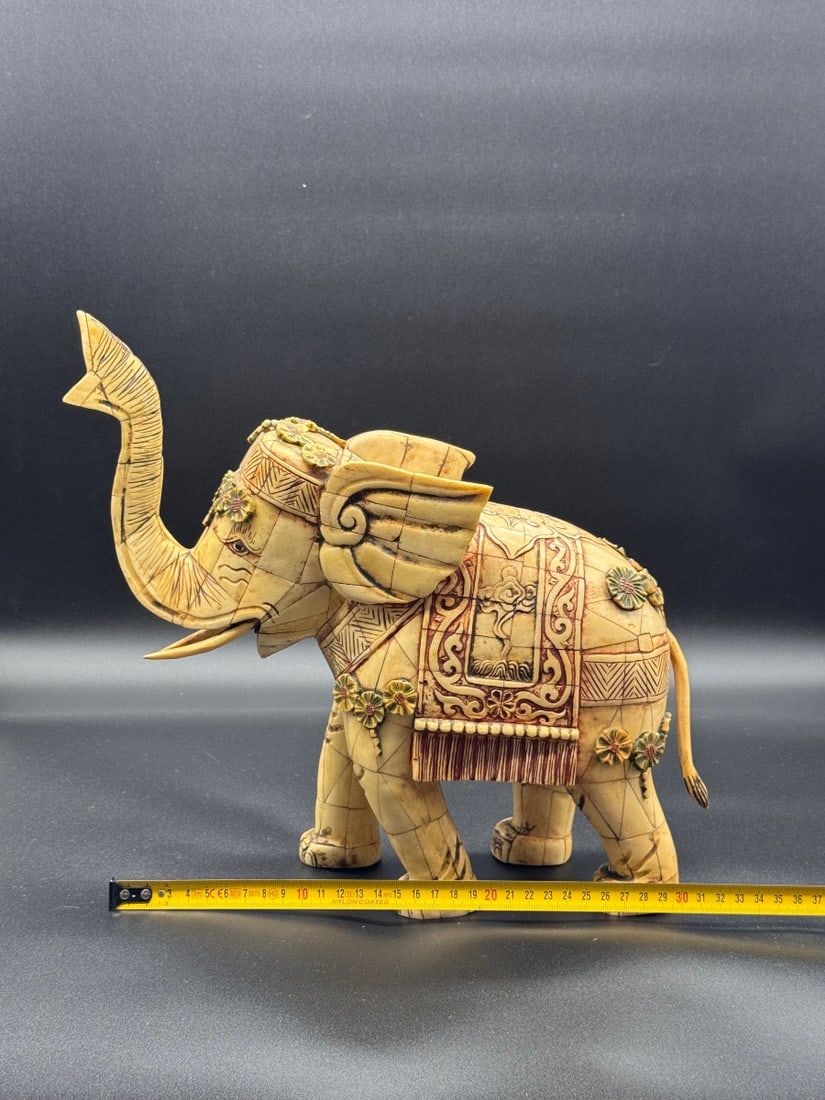 Elephant Bone Carved Figure - 5