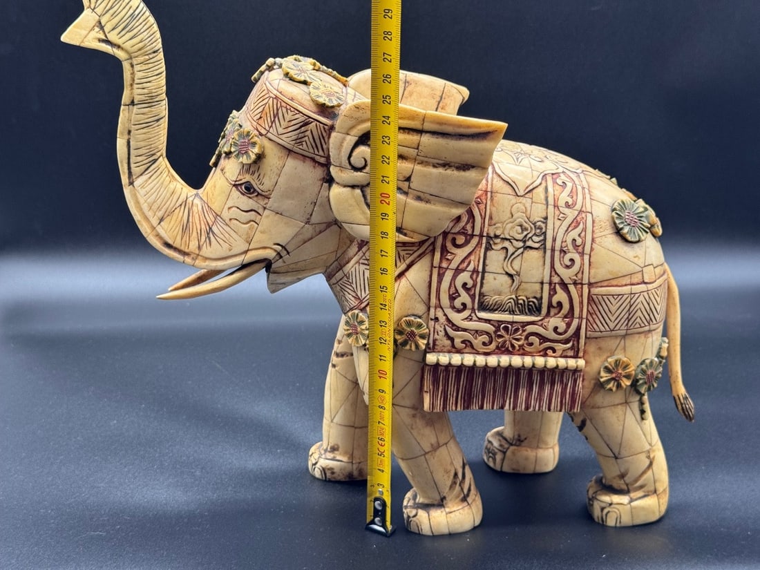 Elephant Bone Carved Figure - 7