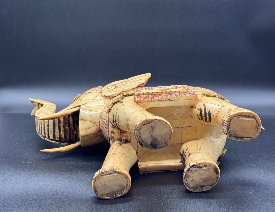 Elephant Bone Carved Figure - 8