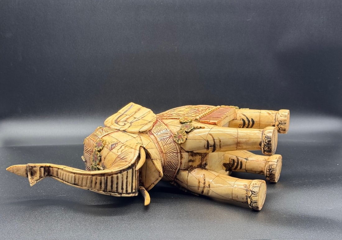 Elephant Bone Carved Figure - 9