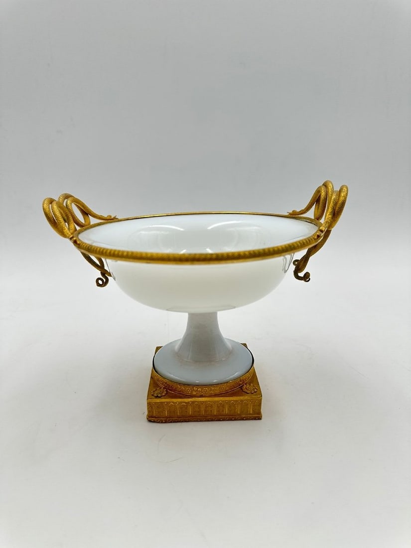 Antique Opaline Bronze Mounted Tazza,Restauration Period (1 of 15)