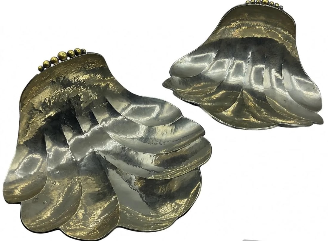 Pair Of Art Deco Shell Shaped Large Centrepiece (1 of 7)