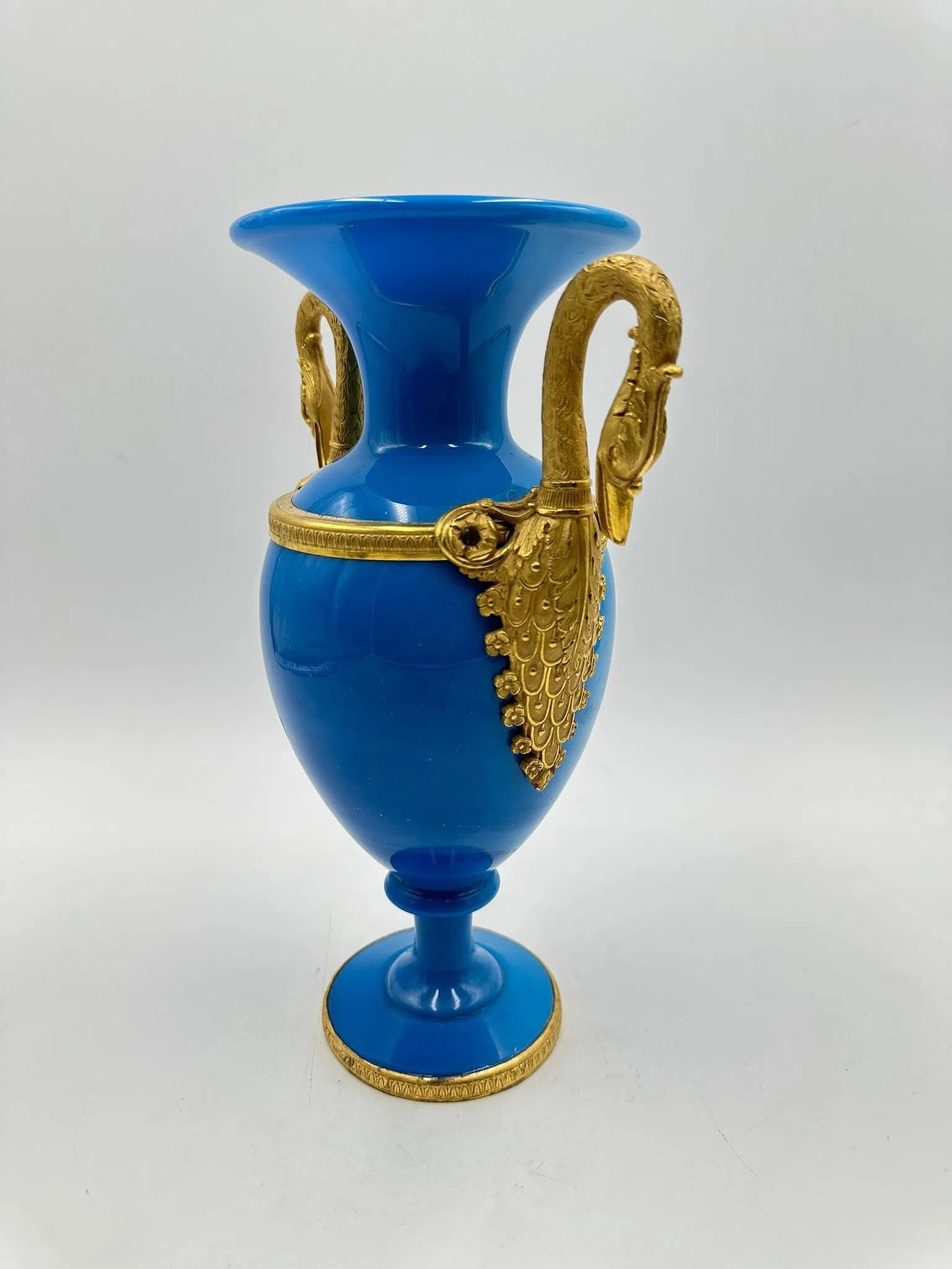 Charles X Opaline and Ormolu two handled vase - 2