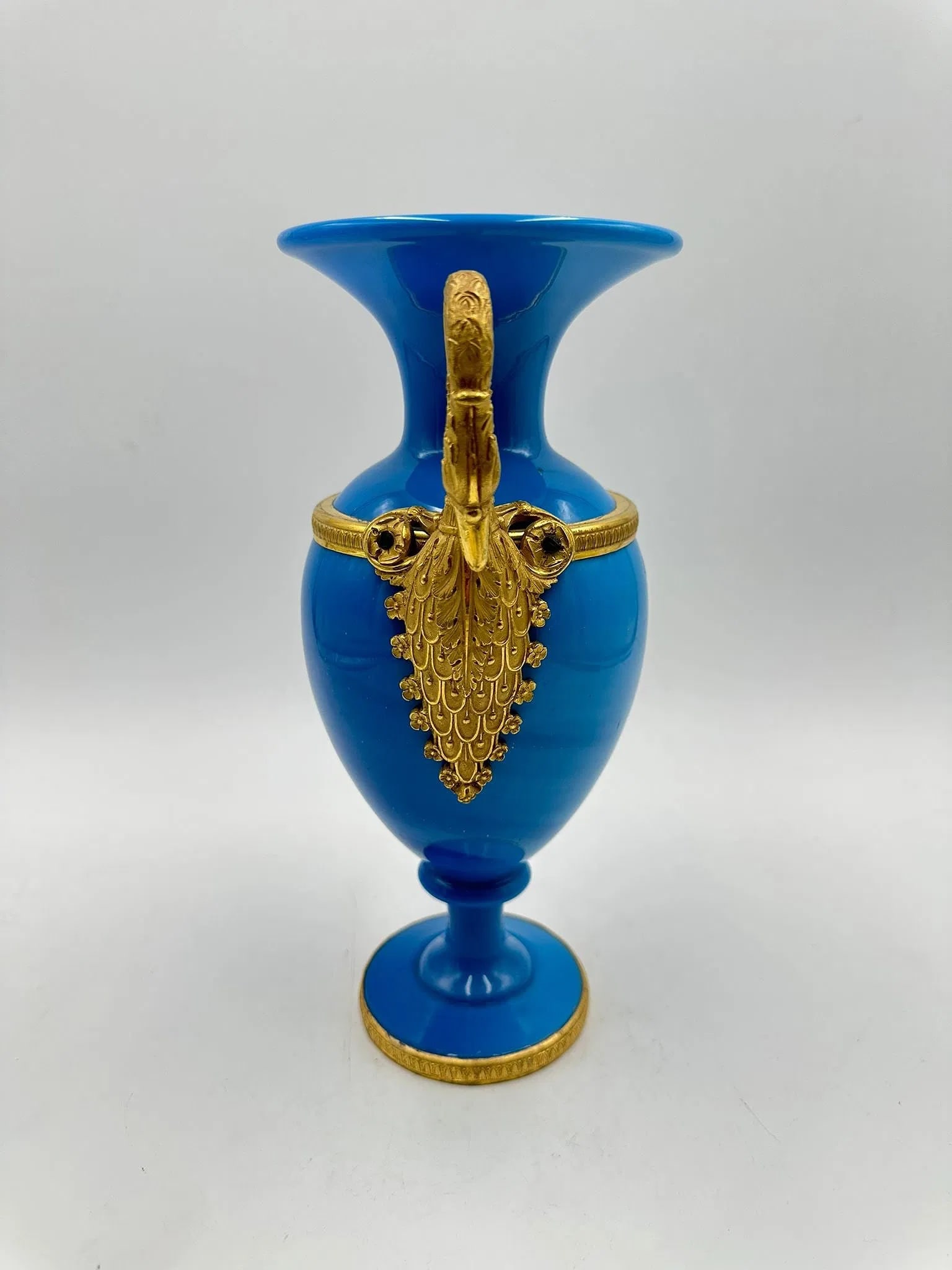 Charles X Opaline and Ormolu two handled vase - 3