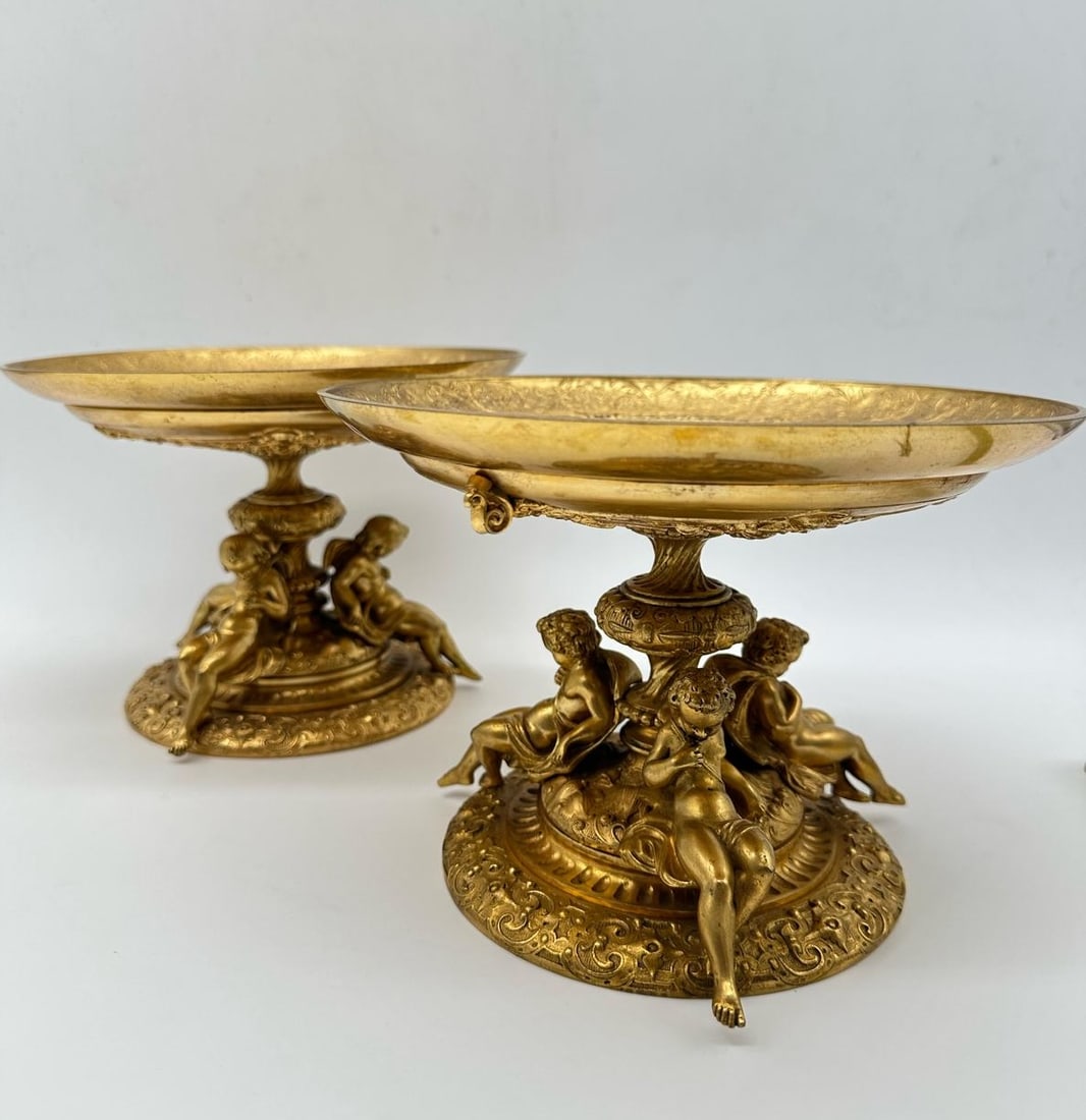 Pair of gothic style bronze tazza (1 of 20)