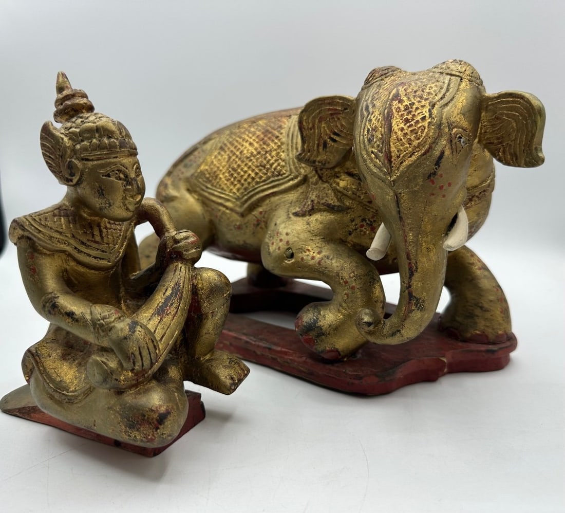Incredibly Rare 18th Century Object Depicting Buddha Seated on an Elephant.: Incredibly rare 18th century object depicting Buddha sitting on an elephant.Buddha is a top and lid that open and the object transforms into a coffin.The piece is in very good condition for its age.Me