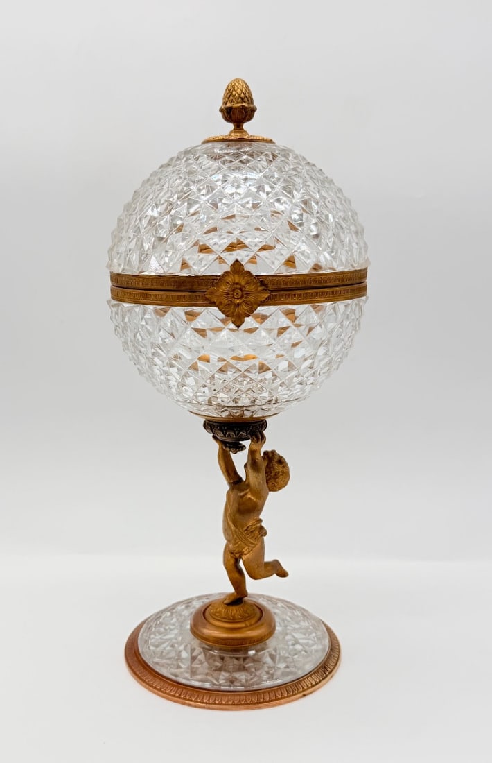 Antique Baccarat Crystal And Gilded Bronze Candy centrepiece (1 of 12)