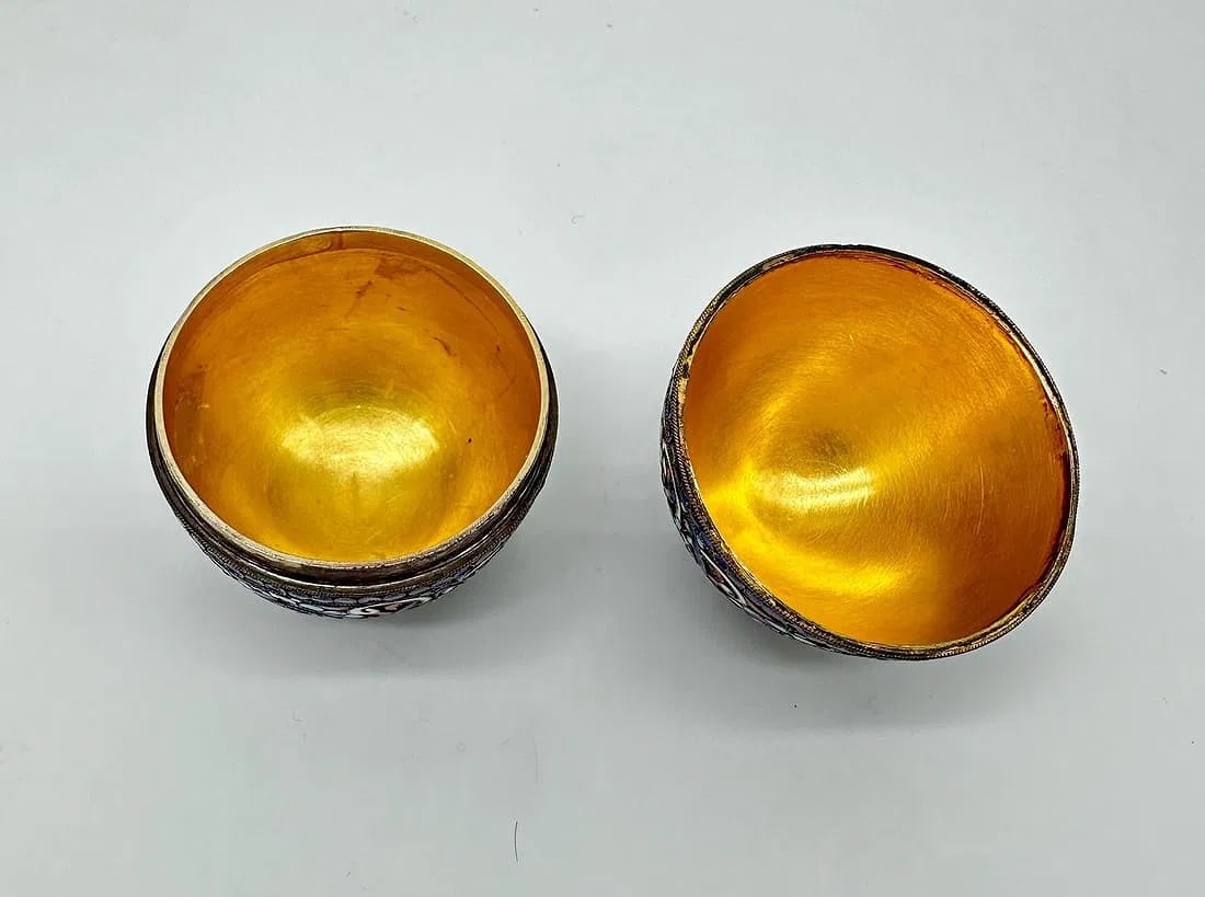 Russian Cloisonne Enameled Silver gilt Easter egg - 6