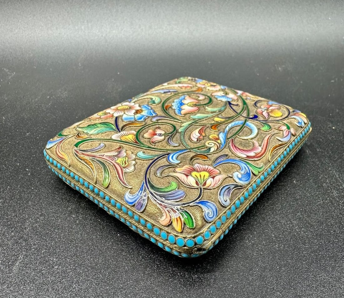 Maria Semenova Russian Silver Enamel cigarette case (1 of 20)
