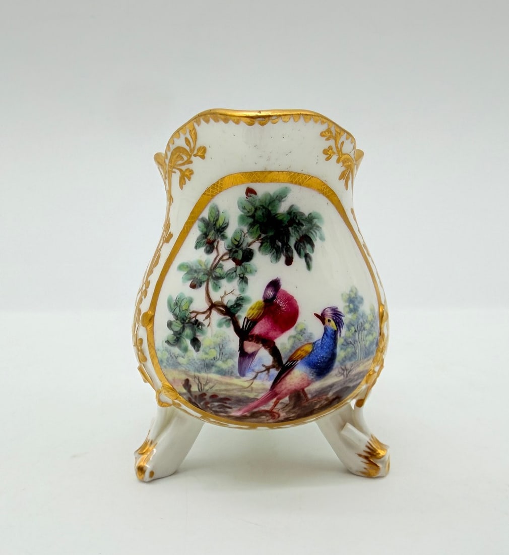 18century Vincennes Porcelain milk jug painted with an exotic birds (1 of 12)