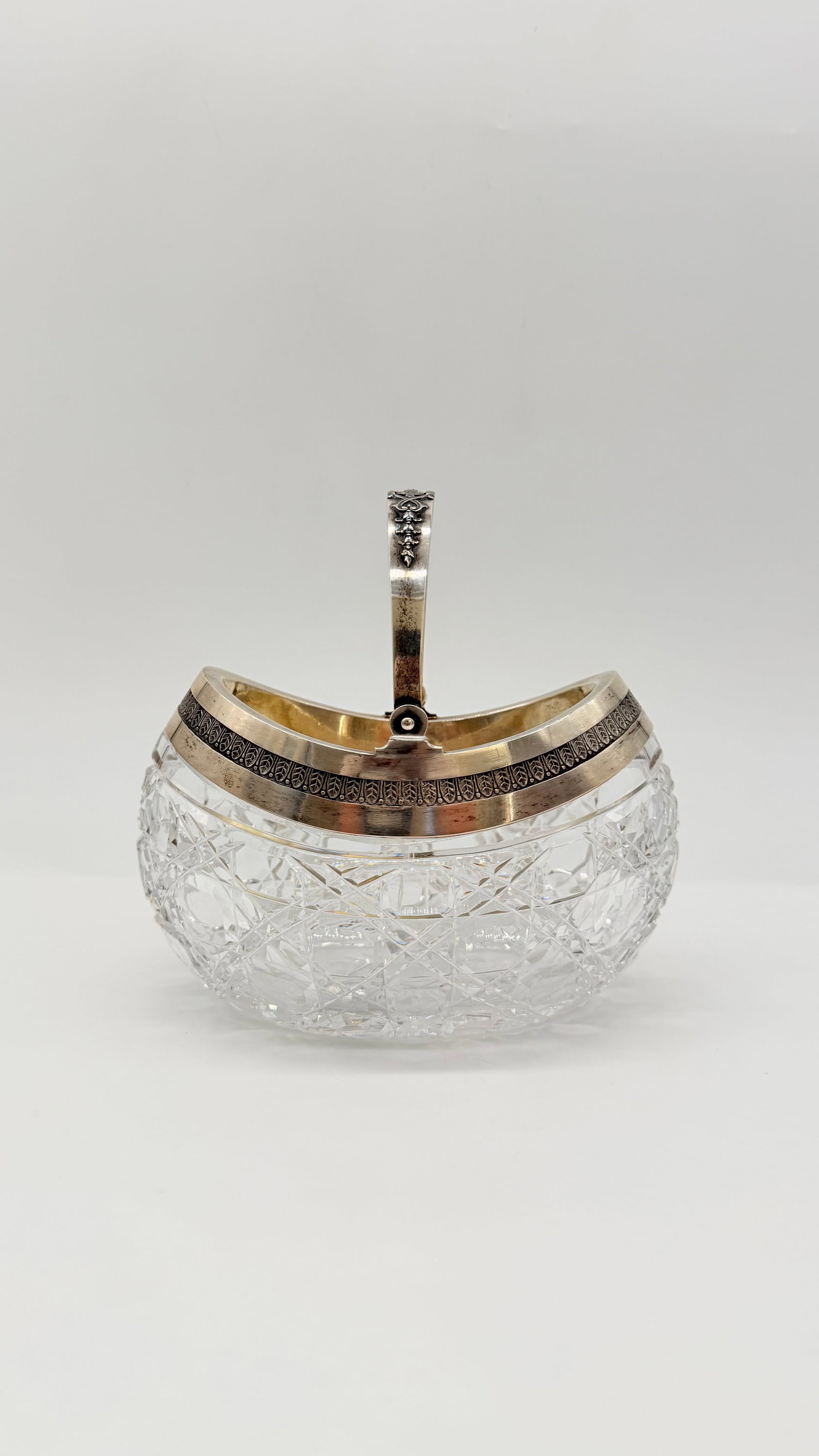 A Russian Imperial Silver-Mounted Cut-Crystal Sugar Basket, circa 1890–1910 (1 of 13)