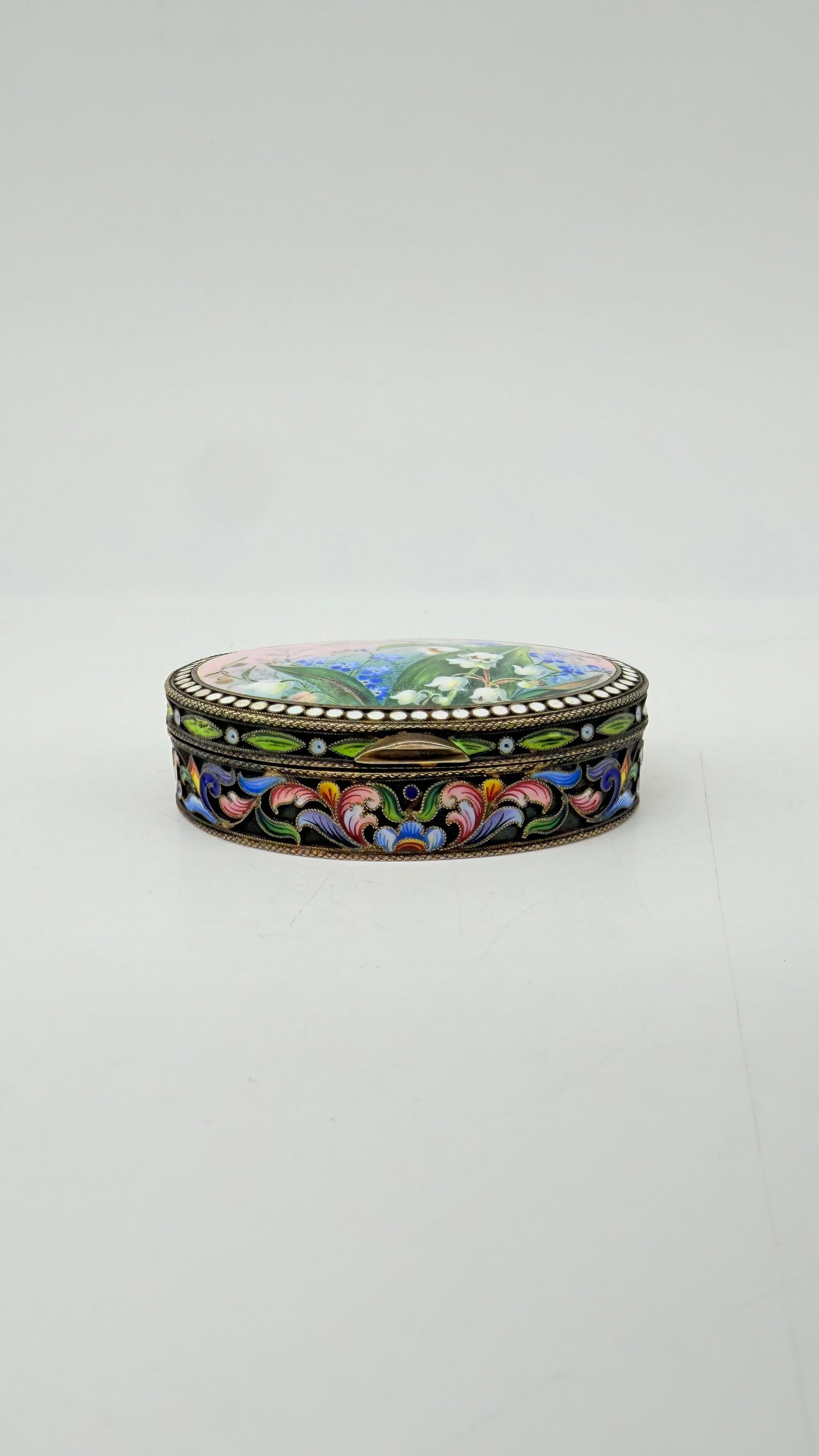 Maria Vassilievna Semenova (1856–1916) | A Russian Silver-Gilt and Cloisonné shaded Enamel Snuff (1 of 12)