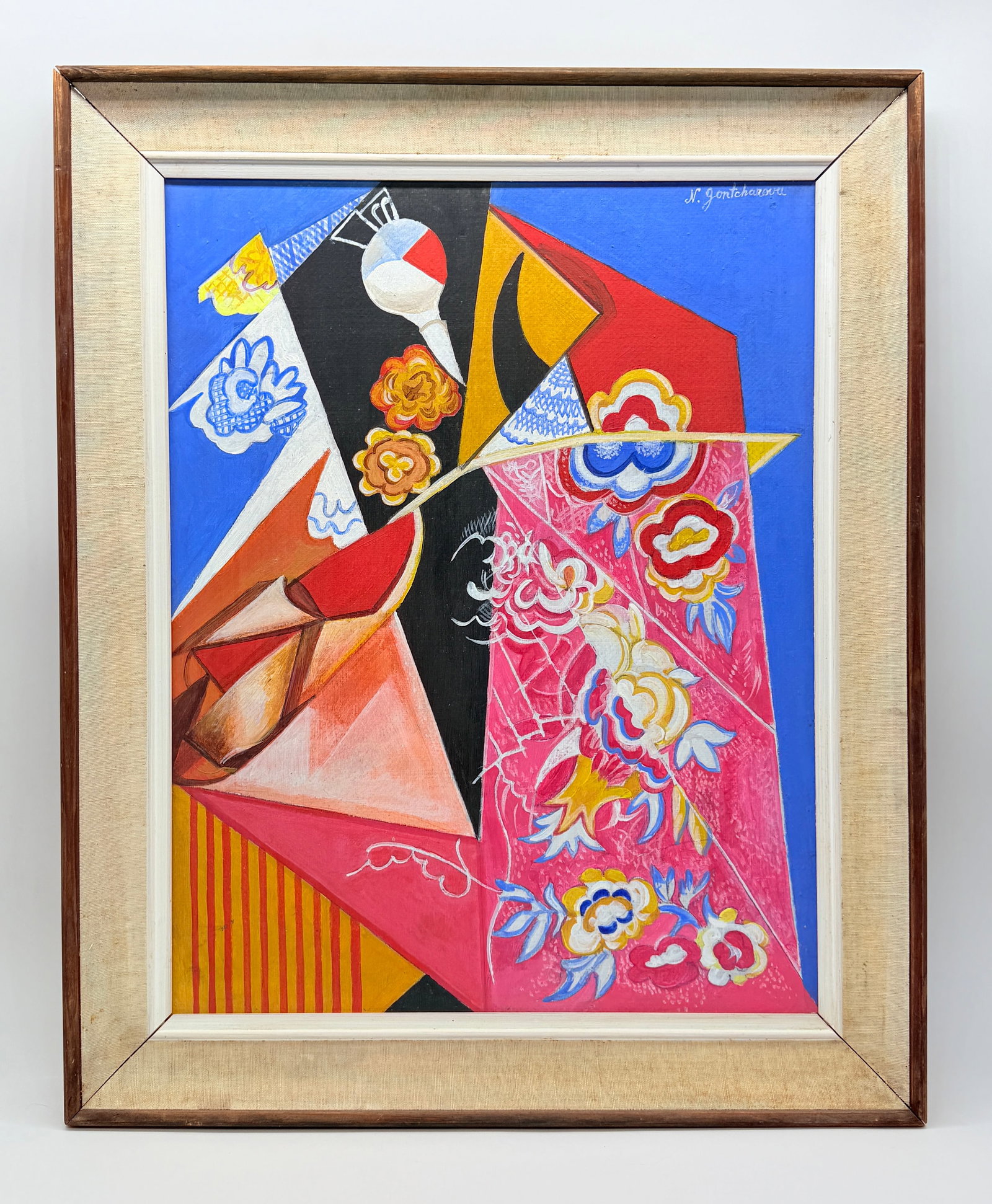 Natalia Sergeevna Goncharova (1881–1962), After Cubo-Futurist Composition, Study for a Spanish: NATALIA SERGEEVNA GONCHAROVA (1881, 1962) After.Cubo-Futurist Composition, Study for a Spanish Dancer.Oil on canvas.Bears an apocryphal signature upper right: N. Goncharova.H_52 cm W_42 cmGood overall