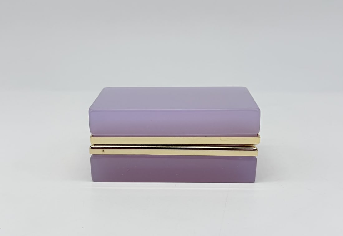FRENCH LILAC OPALINE GLASS RECTANGULAR CASKET BOX WITH GILT MOUNTS, 19TH CENTURY (1 of 16)