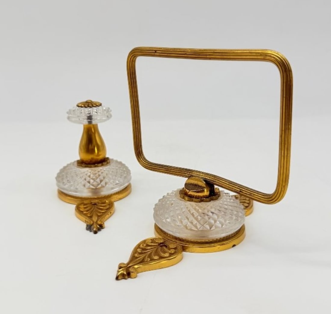 Gilt Bronze And Cut Crystal Desk Set, Restoration Period (1 of 12)