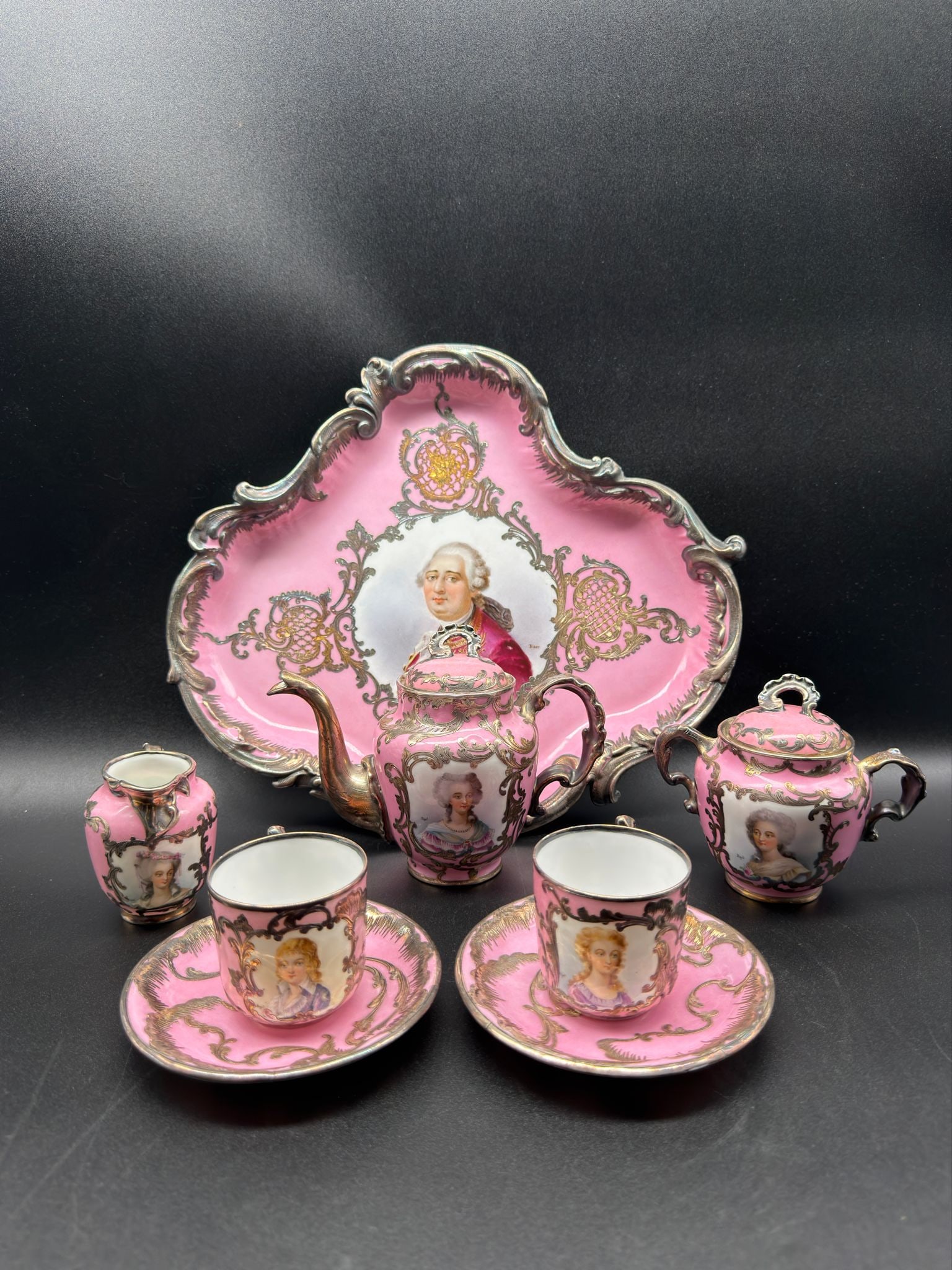 SÈVRES PORCELAIN AND SILVER-MOUNTED TÊTE-À-TÊTE COFFEE SERVICE (1 of 20)