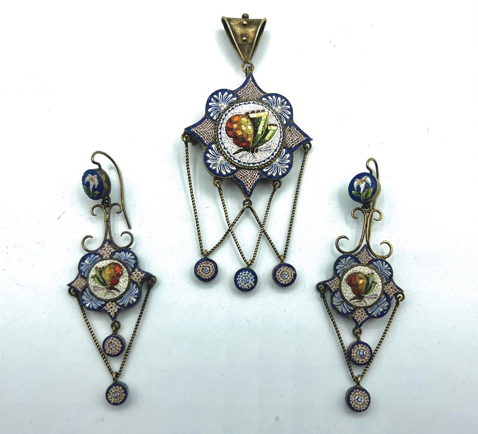NAPOLEON III ITALIAN MICROMOSAIC PARURE, Italy, 19th Century (Grand Tour Souvenir) (1 of 7)