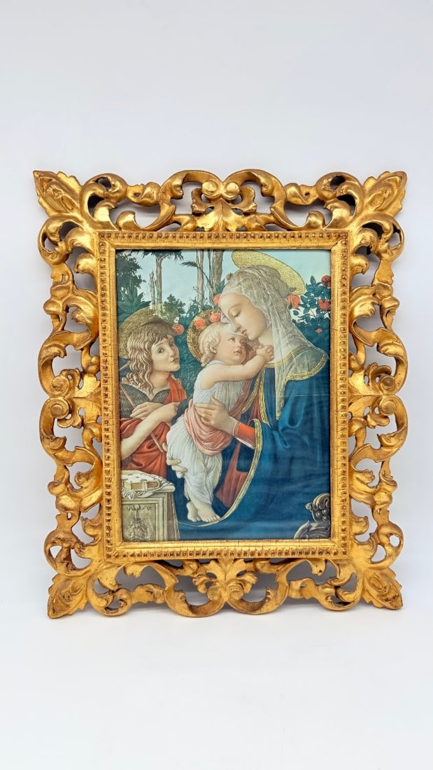 Fra Filippo Lippi (1406–1469), After, Virgin And Child With An Angel, Lithograph (1 of 7)
