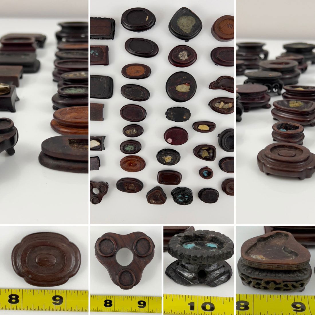 A GROUP OF 36 SMALL ANTIQUE / VINTAGE ASIAN WOOD STANDS (1 of 10)