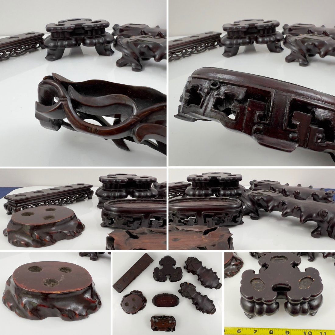 A MIXED GROUP OF 7 MEDIUM SIZE ORIENTAL ASIAN CHINESE STANDS (1 of 16)